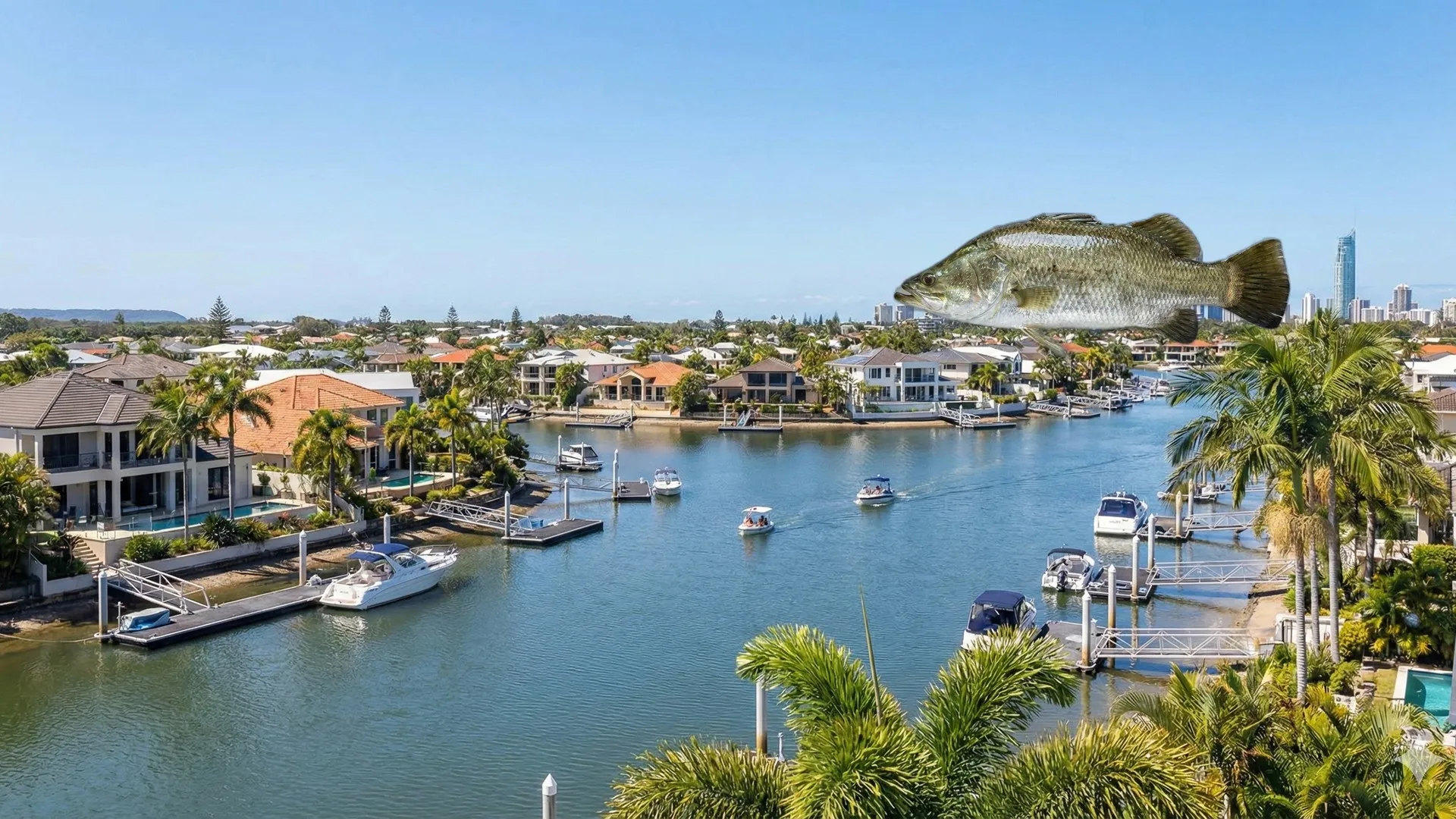 Anglers fishing for Barramundi at Gold Coast Canals